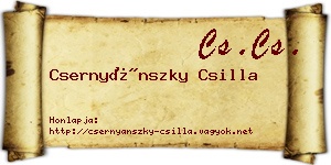 Csernyánszky Csilla névjegykártya