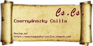 Csernyánszky Csilla névjegykártya