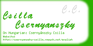 csilla csernyanszky business card