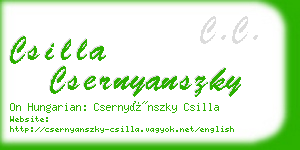 csilla csernyanszky business card